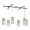 Pendant Lights * | Ice Fragments 6-Light Satin Nickel Pendant By Titan Lighting