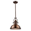 Chandeliers * | Chadwick 1-Light Antique Copper Ceiling Mount Pendant By Titan Lighting