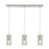 Pendant Lights * | Ice Fragments 3-Light Linear Satin Nickel Pendant By Titan Lighting