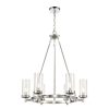 Chandeliers * | Melinda 6-Light Polished Chrome Chandelier With Glass Shades By Titan Lighting