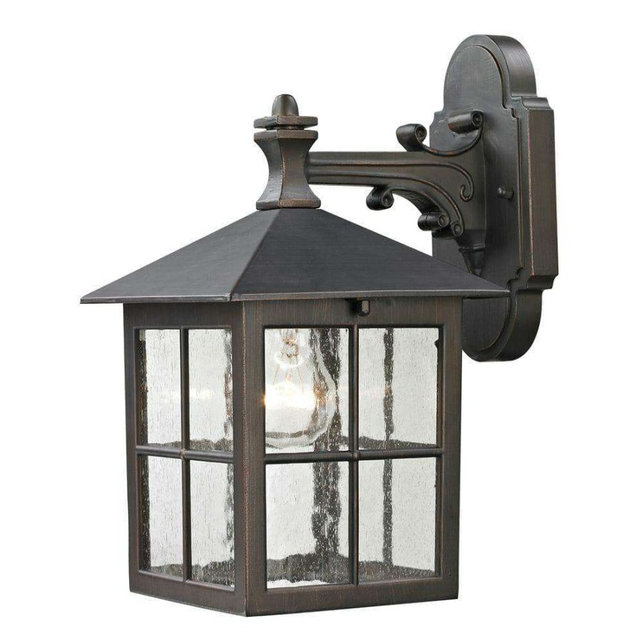 Outdoor Lighting * | Shaker Heights 1-Light Outdoor Hazelnut Bronze Sconce By Titan Lighting