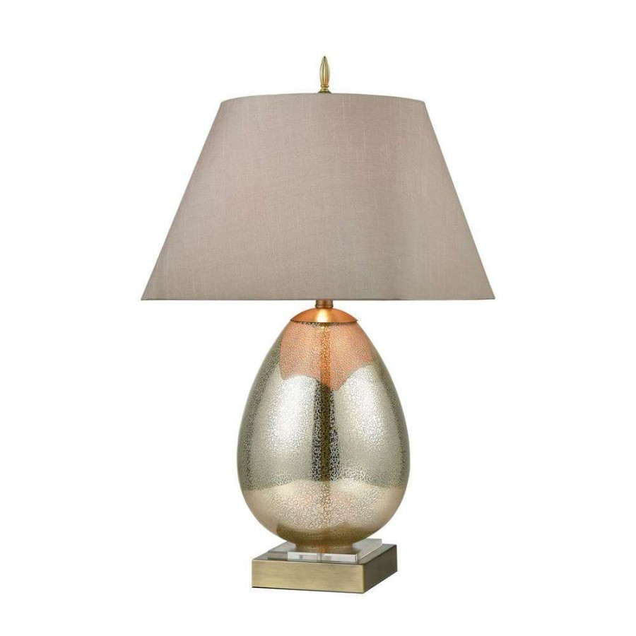 Lamps * | Longship Table Lamp In Antique Mercury Glass By Titan Lighting