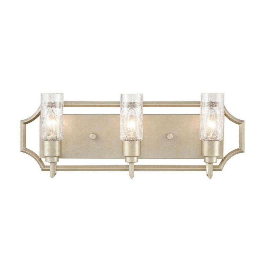 Vanity Lighting * | Cheswick 25 In. 3-Light Aged Silver Vanity Light By Titan Lighting