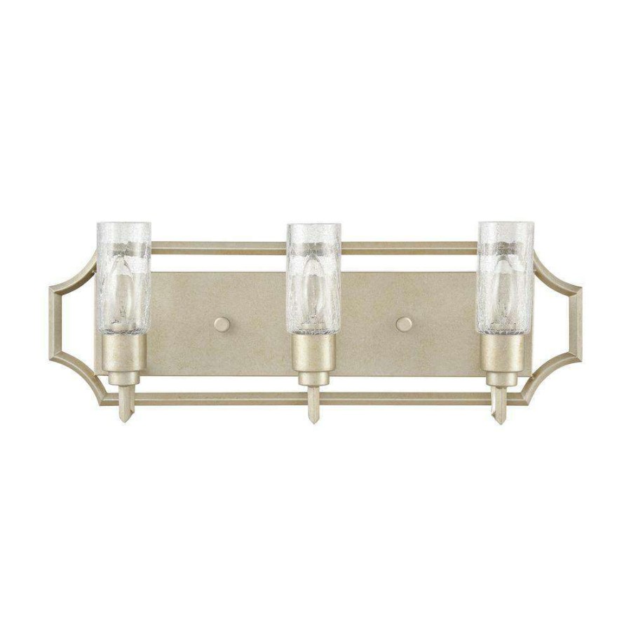 Vanity Lighting * | Cheswick 25 In. 3-Light Aged Silver Vanity Light By Titan Lighting