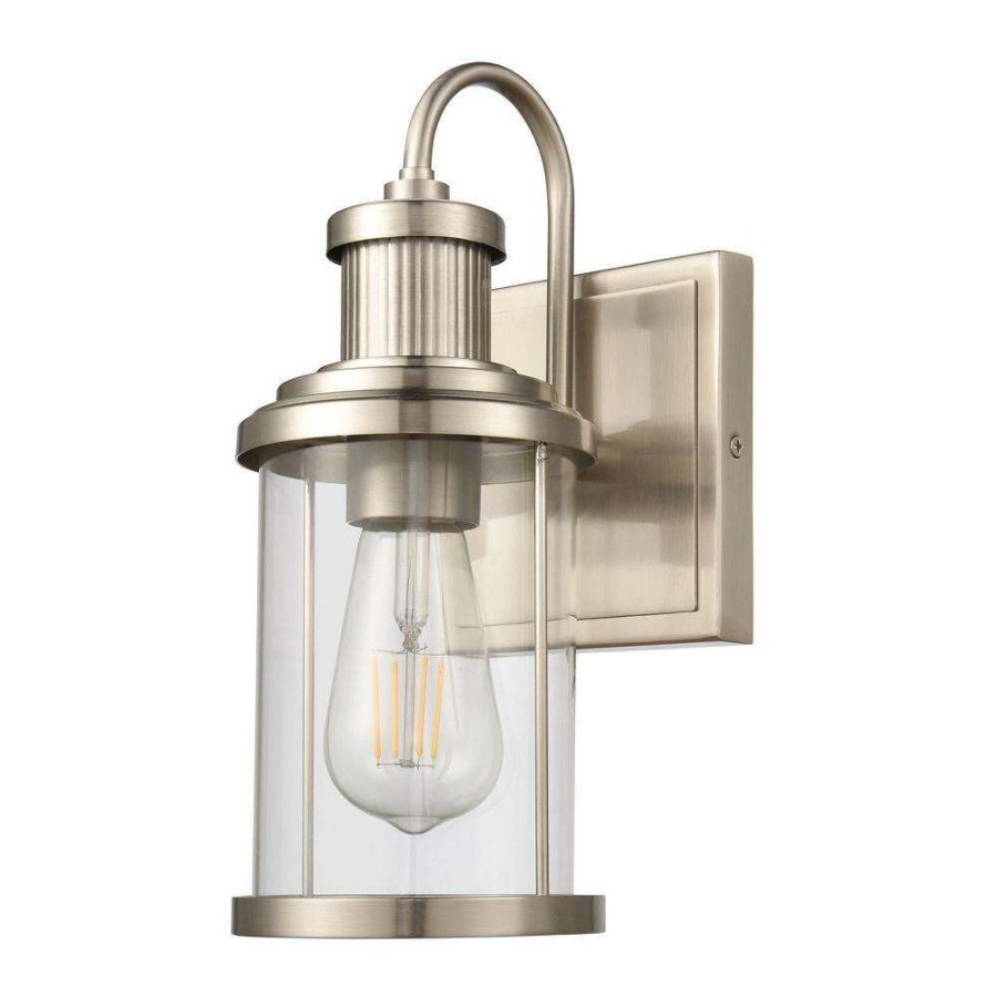 Vanity Lighting * | Millburn 5 In. 1-Light Satin Nickel Vanity Light By Titan Lighting