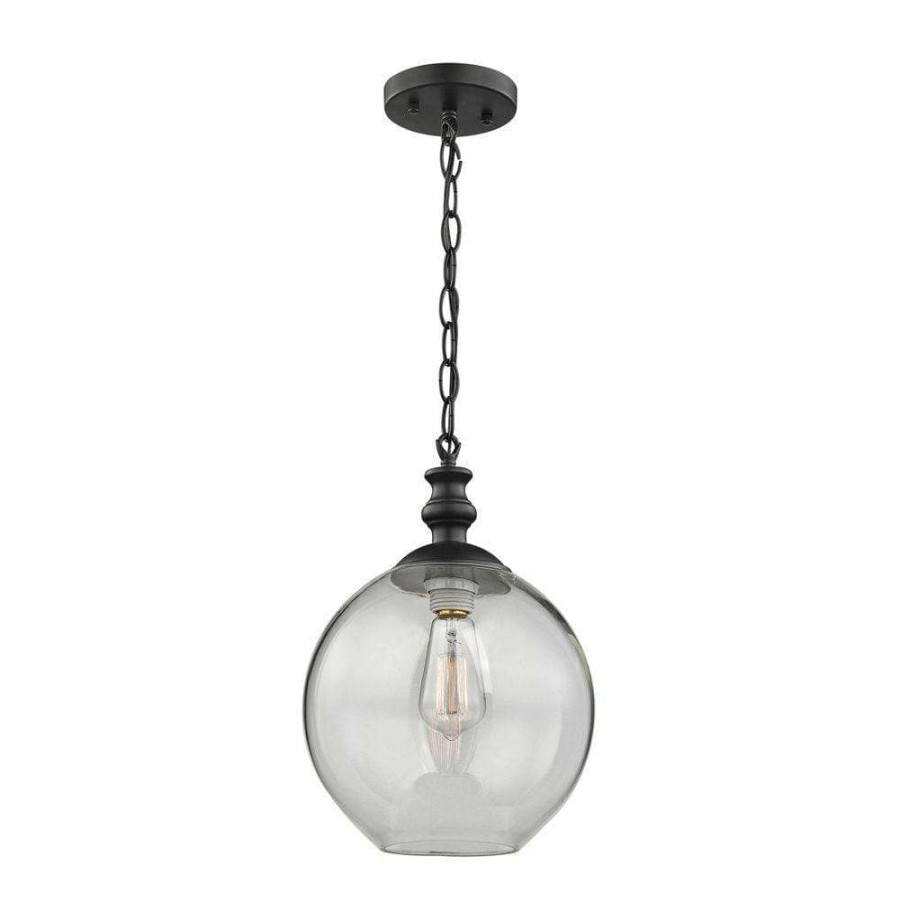 Pendant Lights * | Bergen 1-Light Oil-Rubbed Bronze Pendant By Titan Lighting