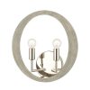 Wall Sconces * | Retro Rings 2-Light Sandy Beechwood Wall Sconce By Titan Lighting