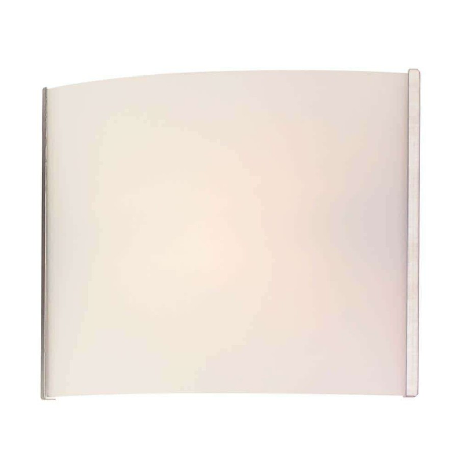 Wall Sconces * | Pannelli 1-Light Stainless Steel Vanity Light With Hand-Moulded White Opal Glass By Titan Lighting