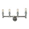 Vanity Lighting * | Cast Iron Pipe 4-Light Weathered Zinc Vanity Light By Titan Lighting