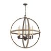 Chandeliers * | Natural Rope 6-Light Oil Rubbed Bronze Chandelier By Titan Lighting