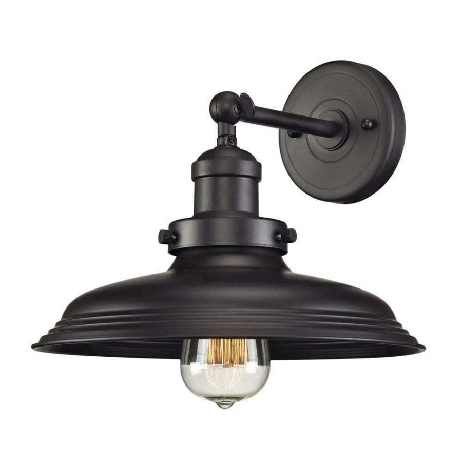 Wall Sconces * | Port Lincoln Collection 1-Light Oil-Rubbed Bronze Sconce By Titan Lighting