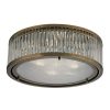 Chandeliers * | Munsey Park Collection 3-Light Aged Brass Flushmount By Titan Lighting