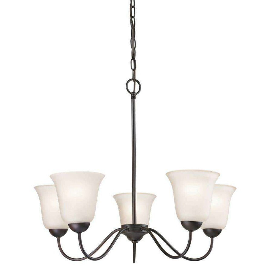 Chandeliers * | Conway 5-Light Oil-Rubbed Bronze Chandelier By Titan Lighting