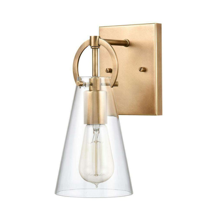 Vanity Lighting * | Gabby 4.75 In. 1-Light Natural Brass Vanity Light By Titan Lighting