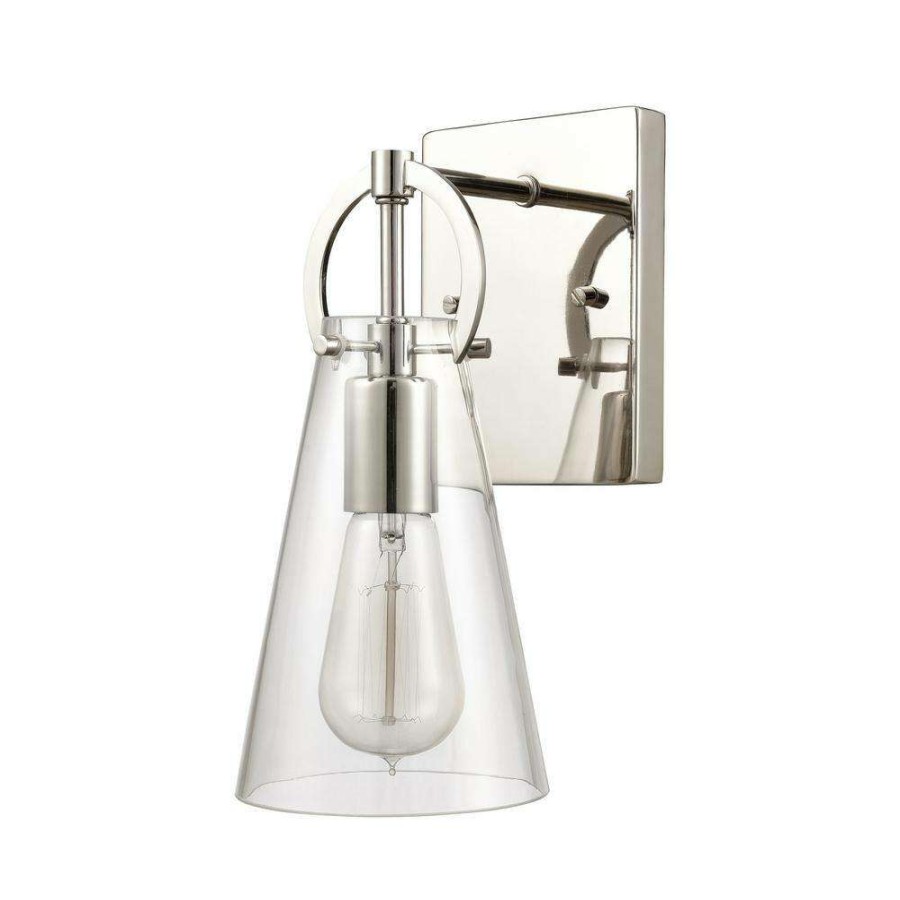 Vanity Lighting * | Gabby 4.75 In. 1-Light Polished Nickel Vanity Light By Titan Lighting