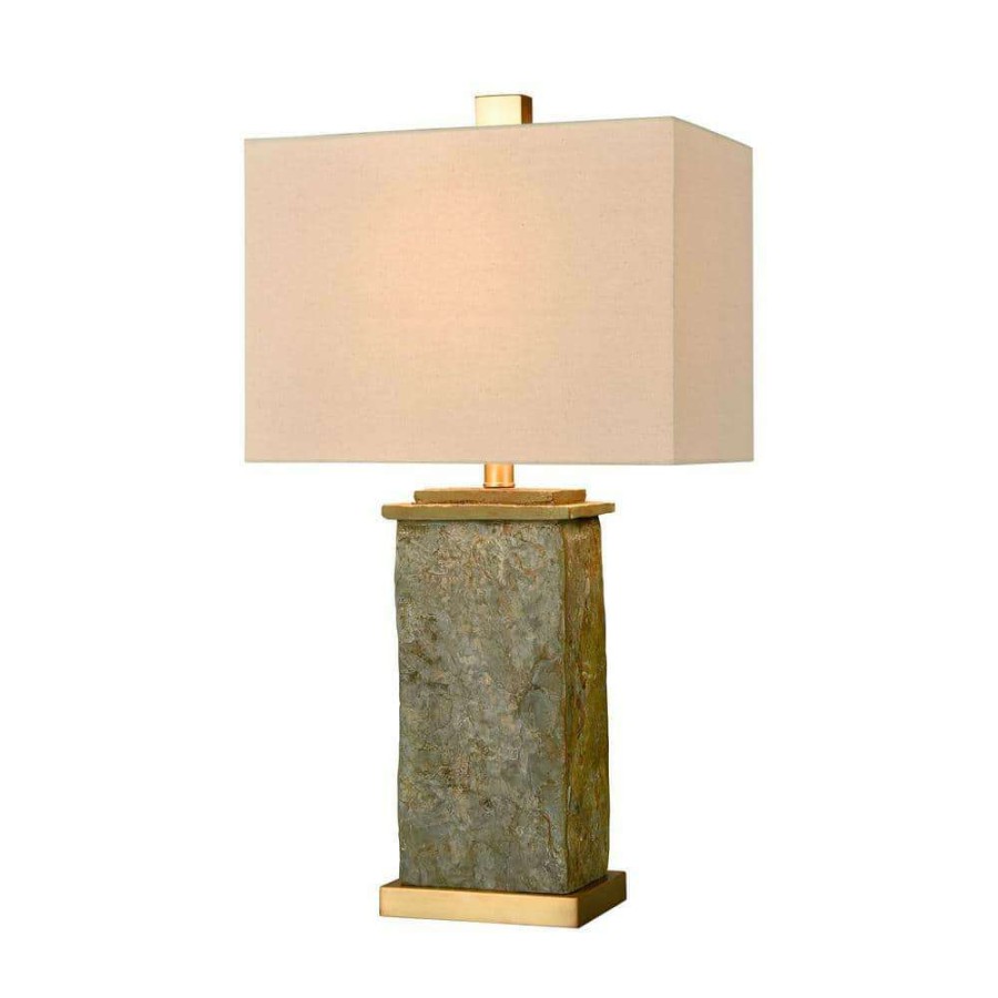 Lamps * | Tenlee 25 In. Gray Slate Table Lamp By Titan Lighting