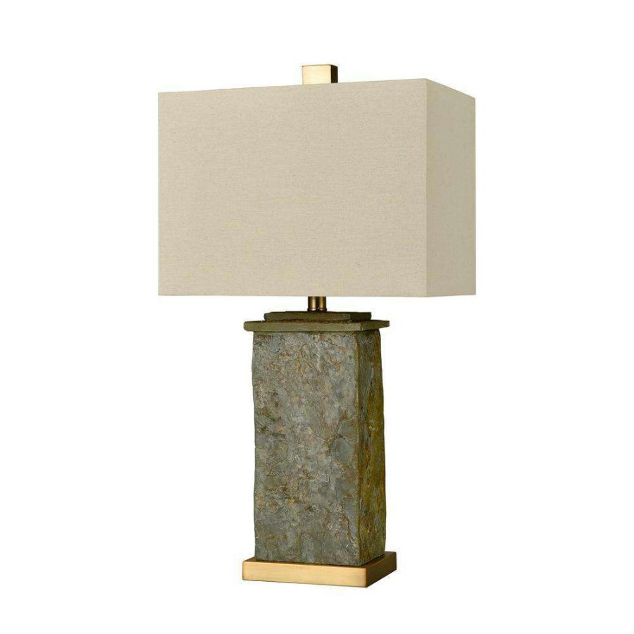 Lamps * | Tenlee 25 In. Gray Slate Table Lamp By Titan Lighting