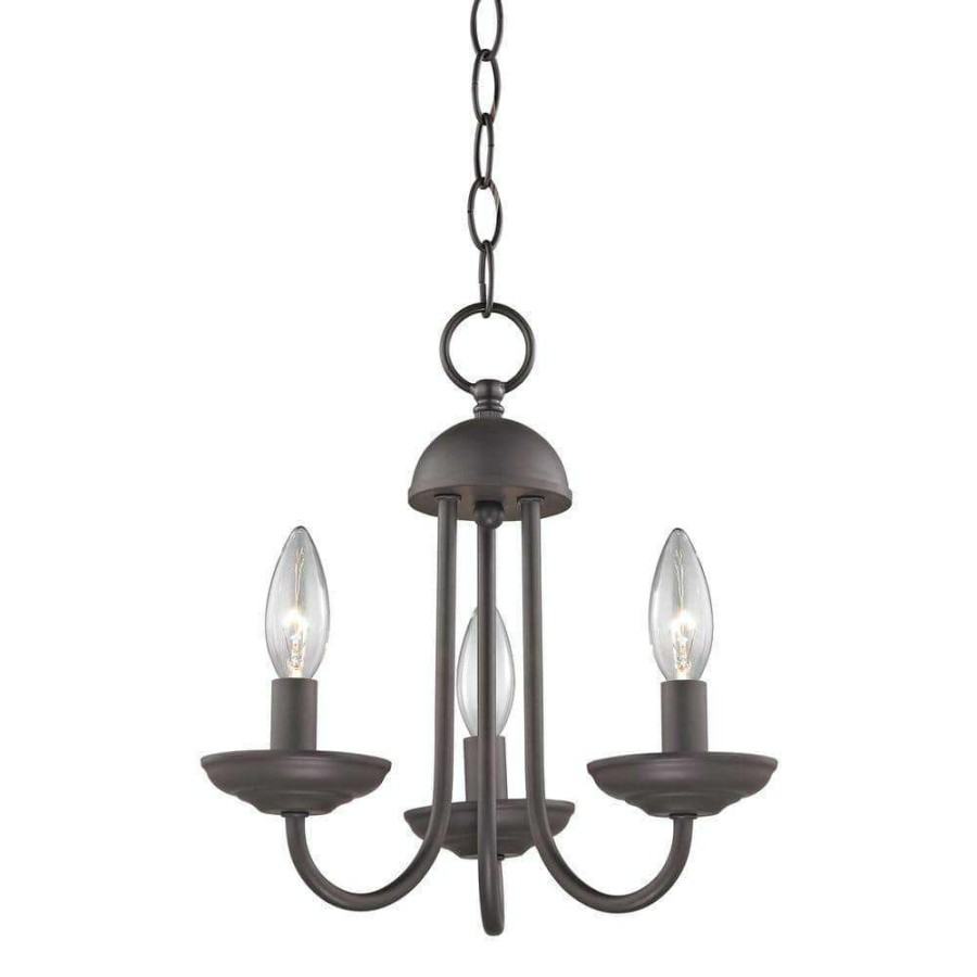 Chandeliers * | Williamsport 3-Light Oil-Rubbed Bronze Mini Chandelier By Titan Lighting