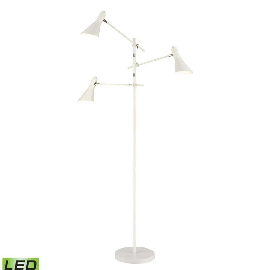 Lamps * | Sallert 72.75 In. White Floor Lamp By Titan Lighting