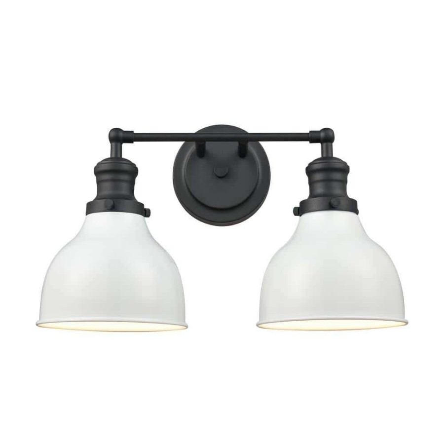 Vanity Lighting * | Haralson 17 In. 2-Light Charcoal Vanity Light By Titan Lighting