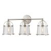 Vanity Lighting * | Merrick 24 In. 3-Light Satin Nickel Vanity Light By Titan Lighting