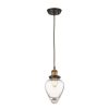 Pendant Lights * | Bartram 1-Light Oil Rubbed Bronze And Antique Brass Pendant By Titan Lighting