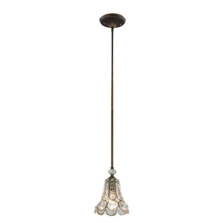 Pendant Lights * | Christina 1-Light Mocha Pendant By Titan Lighting