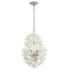 Chandeliers * | Celene 9-Light Aged Silver Chandelier With Glass Shades By Titan Lighting