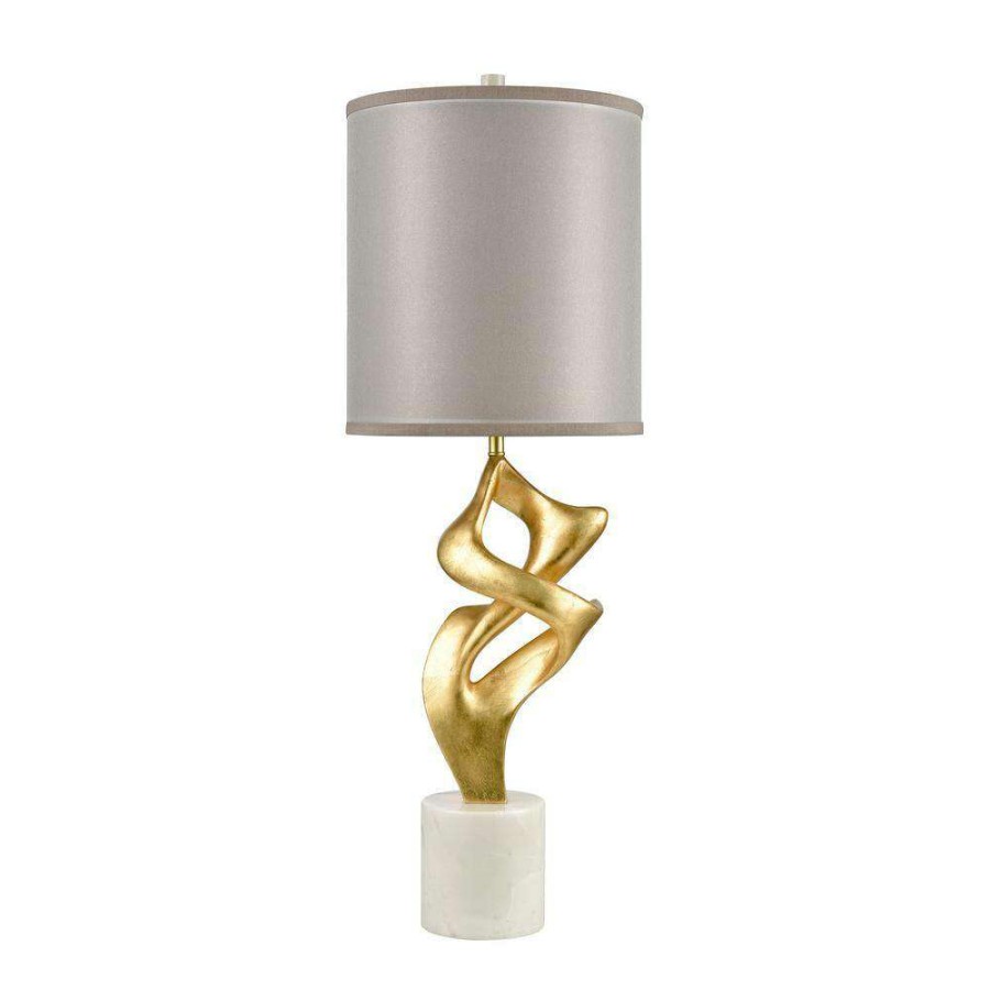 Lamps * | Raelle 34 In. Gold Leaf Table Lamp By Titan Lighting