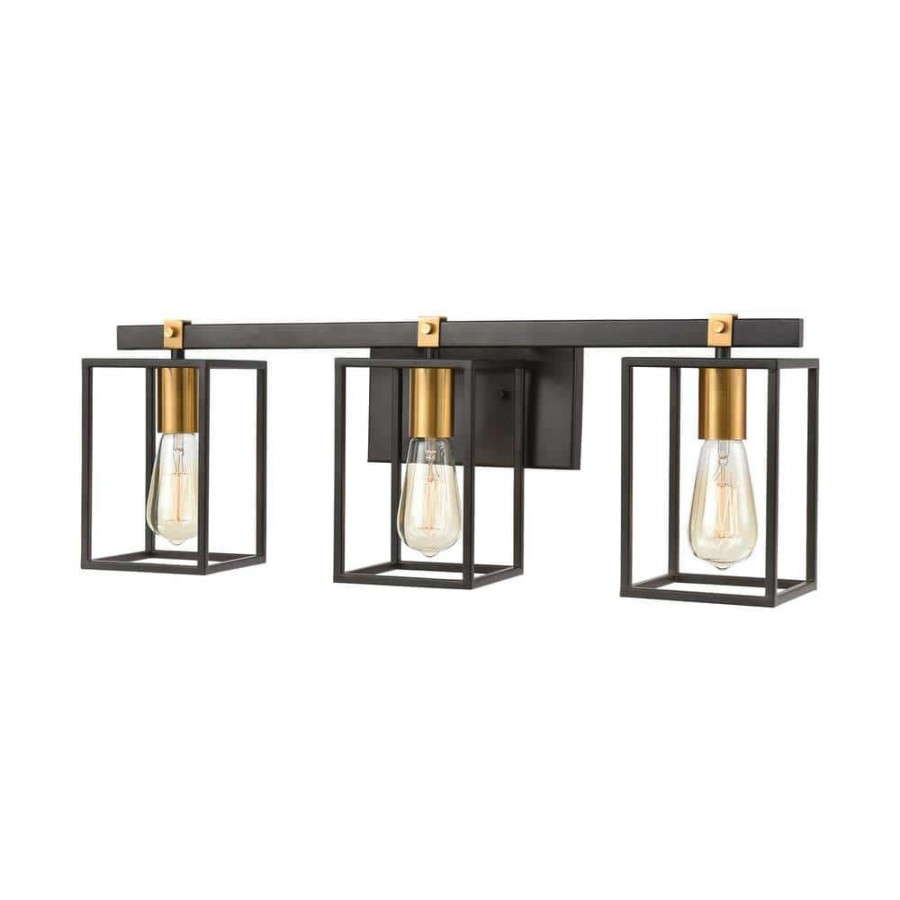 Vanity Lighting * | Cloe 26 In. 3-Light Matte Black Vanity Light By Titan Lighting