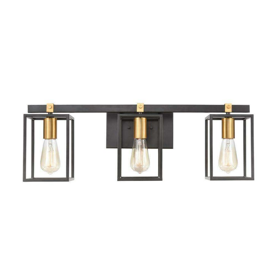 Vanity Lighting * | Cloe 26 In. 3-Light Matte Black Vanity Light By Titan Lighting