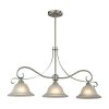 Pendant Lights * | Brighton 3-Light Brushed Nickel Island Light By Titan Lighting