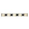 Vanity Lighting * | Pannelli 5-Light Oil Rubbed Bronze And Hand-Moulded Honey Alabaster Glass Vanity Light By Titan Lighting