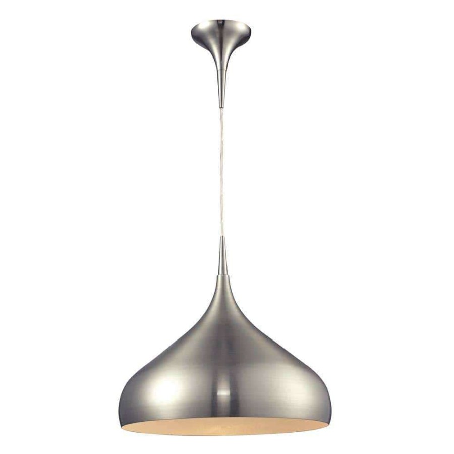 Chandeliers * | Adelaide (Existing) Collection 1-Light Satin Nickel Pendant By Titan Lighting