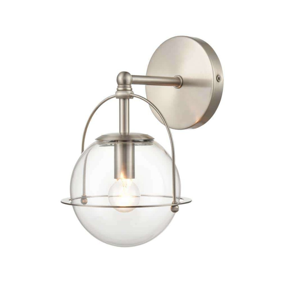 Vanity Lighting * | Langford 6 In. 1-Light Satin Nickel Vanity Light By Titan Lighting