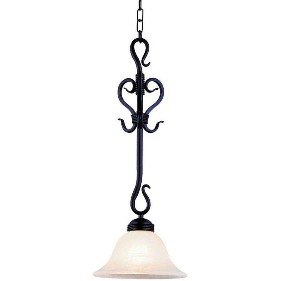 Pendant Lights * | Buckingham 1-Light Matte Black Ceiling Mount Pendant By Titan Lighting