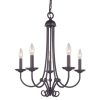 Chandeliers * | Williamsport 5-Light Oil Rubbed Bronze Ceiling Chandelier By Titan Lighting