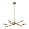 Chandeliers * | Xenia 6-Light Large Matte Gold Chandelier By Titan Lighting