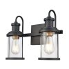 Vanity Lighting * | Millburn 15 In. 2-Light Matte Black Vanity Light By Titan Lighting