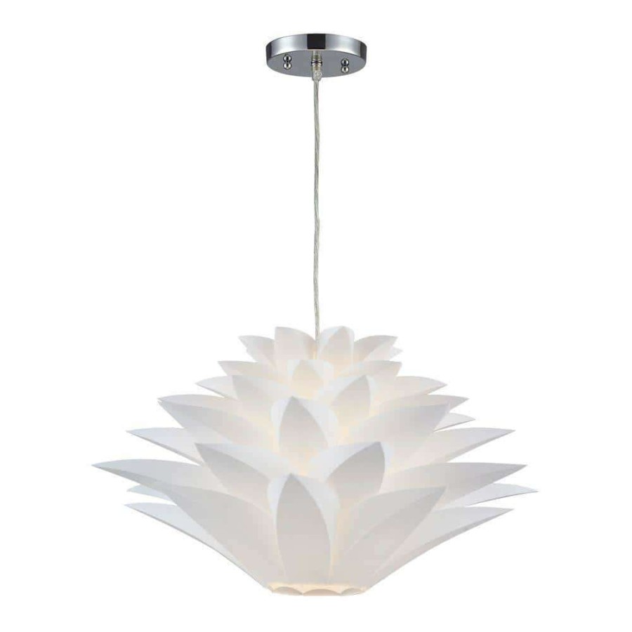 Pendant Lights * | Inshes 1-Light White Mini Pendant Lamp By Titan Lighting