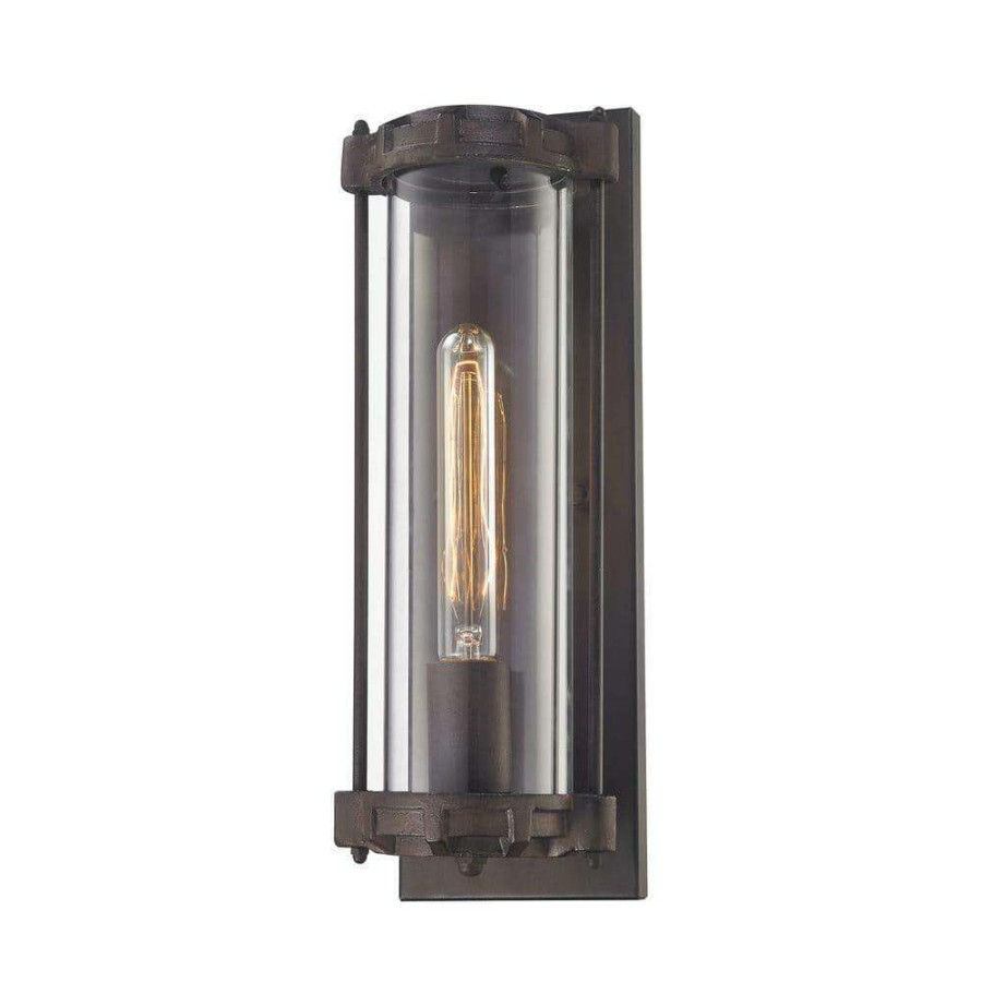 Wall Sconces * | Chasebrook 1-Light Clay Iron Wall Sconce By Titan Lighting