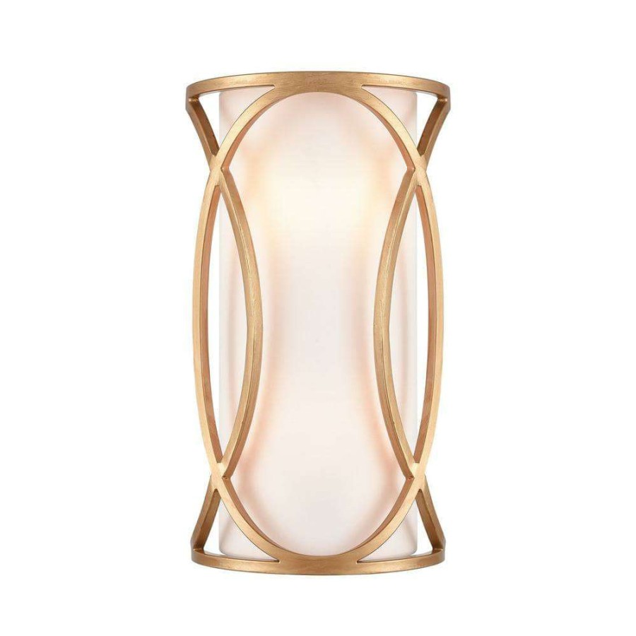 Wall Sconces * | Ringlets 2-Light Matte Gold Wall Sconce By Titan Lighting