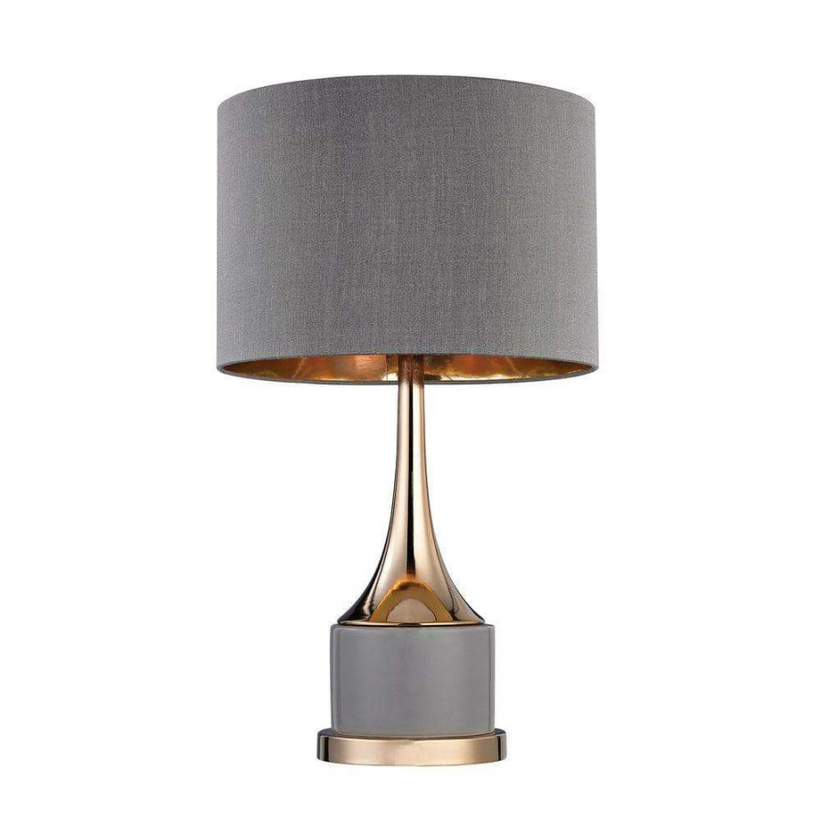 Lamps * | 19 In. Small Gold Cone Neck Lamp By Titan Lighting