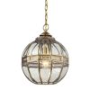 Pendant Lights * | Randolph 1-Light Brushed Brass And Clear Glass Pendant By Titan Lighting