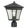 Outdoor Lighting * | Ridgewood 1-Light Outdoor Matte Textured Black Post Lantern By Titan Lighting