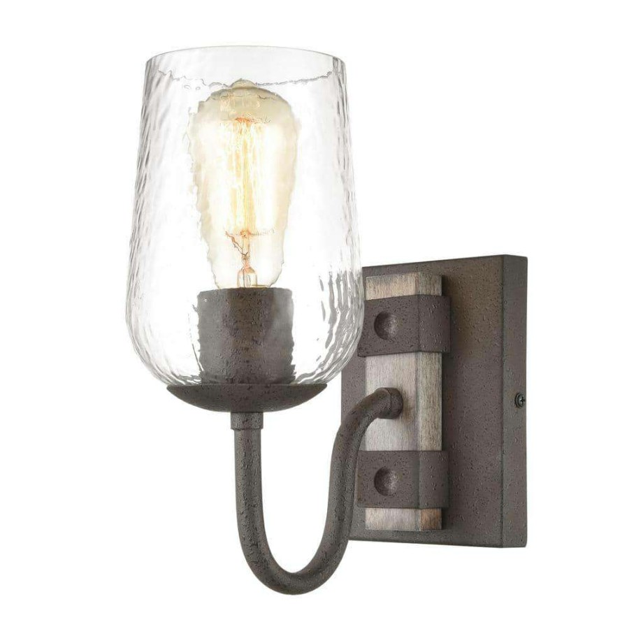 Vanity Lighting * | Dillon 5 In. 1-Light Vintage Rust Vanity Light By Titan Lighting