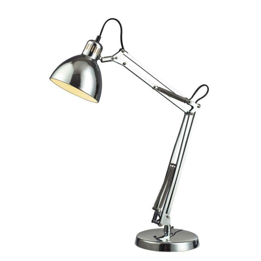 Lamps * | Ingelside 26 In. Chrome Desk Lamp With Chrome Shade By Titan Lighting