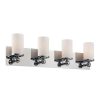 Vanity Lighting * | Adam 4-Light Chrome Vanity Light With White Opal Glass By Titan Lighting