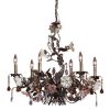 Chandeliers * | Cristallo Fiore 6-Light Ceiling Mount Deep Rust Chandelier By Titan Lighting