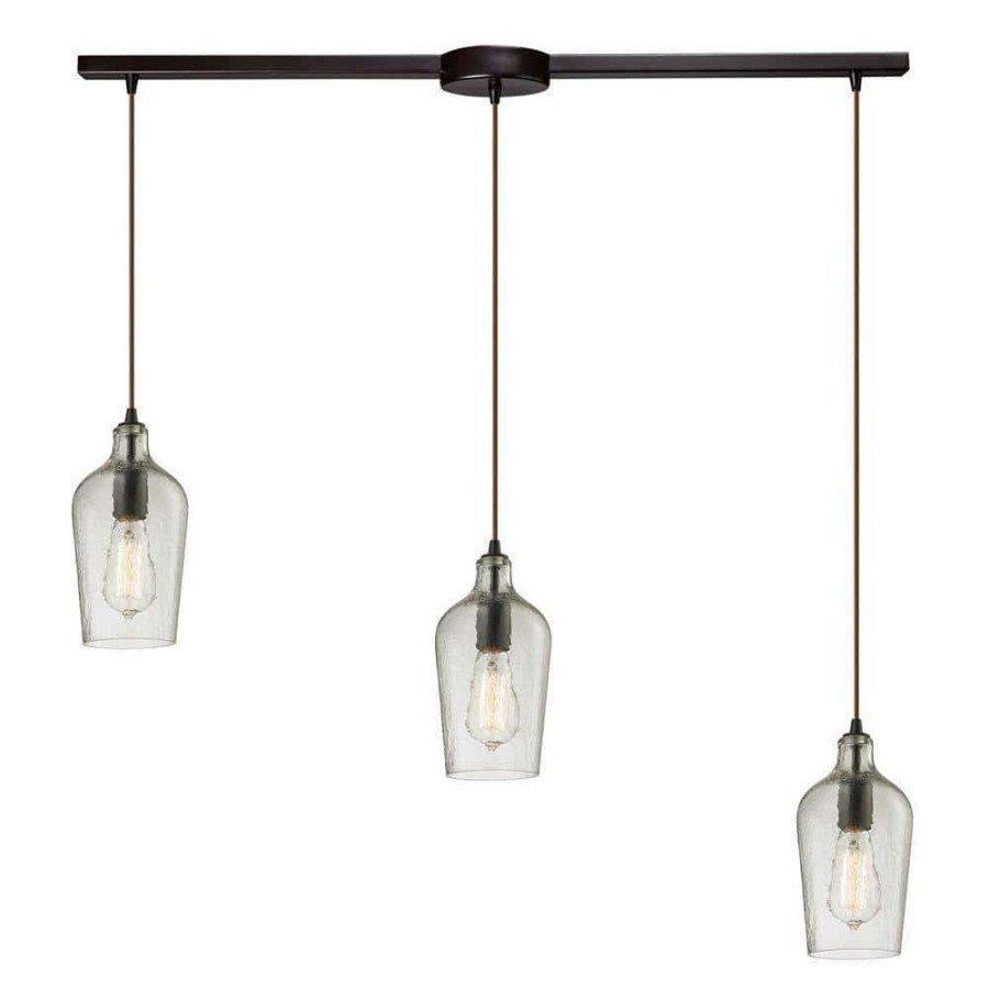 Pendant Lights * | Hamrade Collection 3-Light Oil-Rubbed Bronze Mini Pendant By Titan Lighting